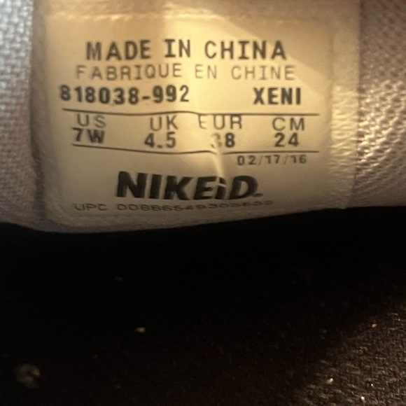 NIKE Zoom Pegasus 32 Custom NIKEiD Sz 7 Women Nike 818038-992 - Picture 10 of 11